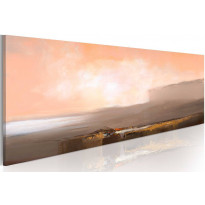 Canvas-taulu Artgeist Vuodet - vaaleanpunainen ja harmaa, käsinmaalattu, 40x100cm