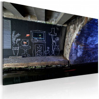 Canvas-taulu Artgeist My own piece of floor - Banksy, 40x60cm