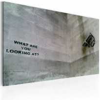 Canvas-taulu Artgeist Mitä sinä tuijotat? - Banksy, 40x60cm