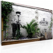 Canvas-taulu Artgeist Graffiti area - Banksy, 40x60cm
