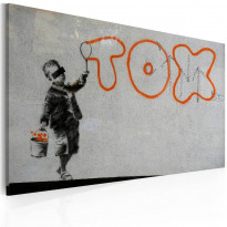 Canvas-taulu Artgeist Wallpaper graffiti - Banksy, 40x60cm