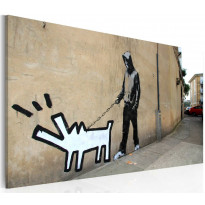Canvas-taulu Artgeist Barking dog - Banksy, 40x60cm