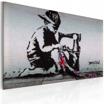 Canvas-taulu Artgeist Union Jack Kid - Banksy, 40x60cm