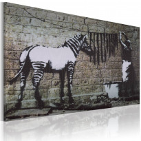 Canvas-taulu Artgeist Zebra pesu - Banksy, 40x60cm