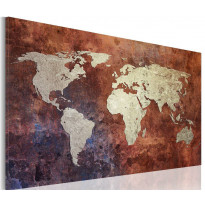 Canvas-taulu Artgeist Rusty maailman kartta, eri kokoja