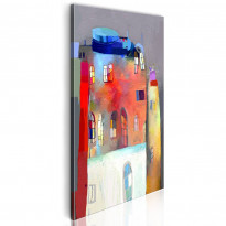 Canvas-taulu Artgeist Rainbow-hued house, 80x40cm