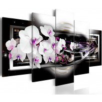 Canvas-taulu Artgeist Orchids on a black background, eri kokoja