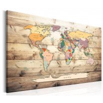 Canvas-taulu Artgeist World Map: Colourful Continents, eri kokoja