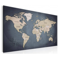 Canvas-taulu Artgeist World Map: Shades of Grey, eri kokoja