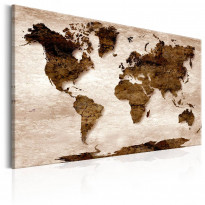 Canvas-taulu Artgeist World Map: The Brown Earth, 40x60cm