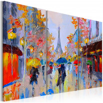 Canvas-taulu Artgeist Rainy Paris, käsinmaalattu, eri kokoja