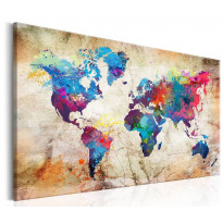 Canvas-taulu Artgeist World Map: Urban Style, eri kokoja