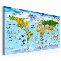 Canvas-taulu Artgeist Children&#039;s Map: Colourful Travels, eri kokoja