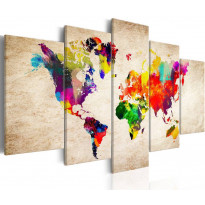 Canvas-taulu Artgeist World Map: Abstract Fantasy, eri kokoja
