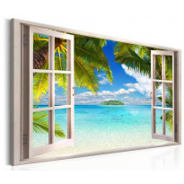 Canvas-taulu Artgeist Window: Sea View, eri kokoja