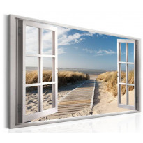 Canvas-taulu Artgeist Window: View of the Beach, eri kokoja