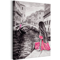 Canvas-taulu Artgeist Woman in Venice, eri kokoja