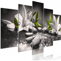 Canvas-taulu Artgeist Lilies and Stones Grey, eri kokoja