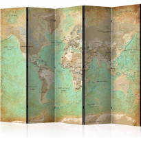 Sermi Artgeist Turquoise World Map , 225x172cm