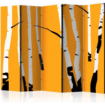 Sermi Artgeist Birches on the orange background II, 225x172cm