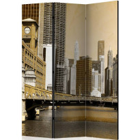 Sermi Artgeist Chicago&#039;s bridge - vintage effect, 135x172cm