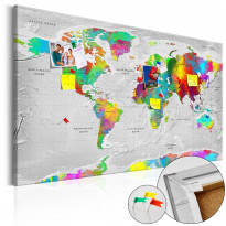 Korkkitaulu Artgeist Maps: Colourful Finesse, eri kokoja