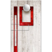 Tapetti Artgeist Red frames and white knobs, 50x1000cm