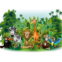 Sisustustarra Artgeist Jungle Animals, eri kokoja