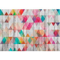 Sisustustarra Artgeist Rainbow Triangles, eri kokoja