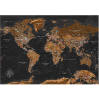 Sisustustarra Artgeist World: Stylish Map, eri kokoja
