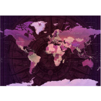 Sisustustarra Artgeist Purple World Map, eri kokoja