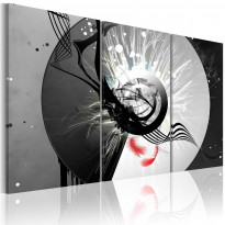 Canvas-taulu Artgeist Metal circle &amp; red feathers, eri kokoja