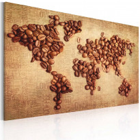 Canvas-taulu Artgeist Kahvia ympäri maailmaa, eri kokoja