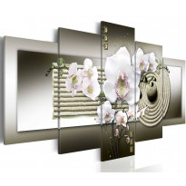 Canvas-taulu Artgeist Orchid and zen garden in grey, eri kokoja