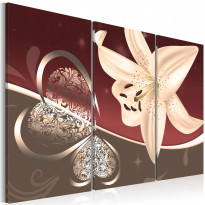 Canvas-taulu Artgeist Abstraction with lily, 3-osainen, eri kokoja