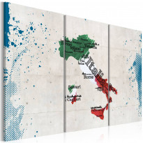 Canvas-taulu Artgeist Kartta Italia, 3-osainen, eri kokoja