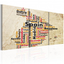 Canvas-taulu Artgeist Espanja: kartta, beige, eri kokoja