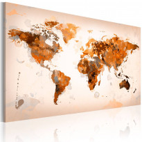 Canvas-taulu Artgeist Map of the World - Desert storm, eri kokoja