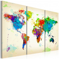 Canvas-taulu Artgeist All colors of the World, 3-osainen, eri kokoja