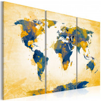 Canvas-taulu Artgeist Four corners of the World, 3-osainen, eri kokoja