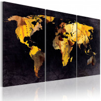 Canvas-taulu Artgeist Maailman kartta - juoksuhiekka, eri kokoja