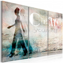Canvas-taulu Artgeist Create yourself, 3-osainen, eri kokoja