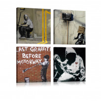 Canvas-taulu Artgeist Banksy - Katutaide, eri kokoja