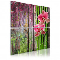 Canvas-taulu Artgeist Bambu ja orkidea, eri kokoja
