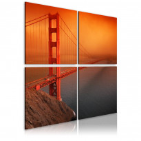 Canvas-taulu Artgeist San Francisco - Golden Gate Bridge, eri kokoja