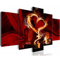 Canvas-taulu Artgeist Flames of love: heart, eri kokoja