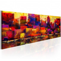 Canvas-taulu Artgeist Colourful City Skyline, eri kokoja