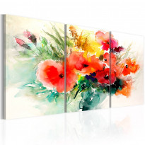 Canvas-taulu Artgeist Watercolor Bouquet , eri kokoja