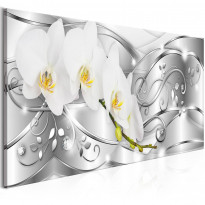 Canvas-taulu Artgeist Flowering Silver, 1-osainen, kapea, eri kokoja