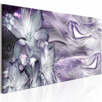 Canvas-taulu Artgeist Lilies and Waves Pale Violet, 1-osainen, kapea, eri kokoja